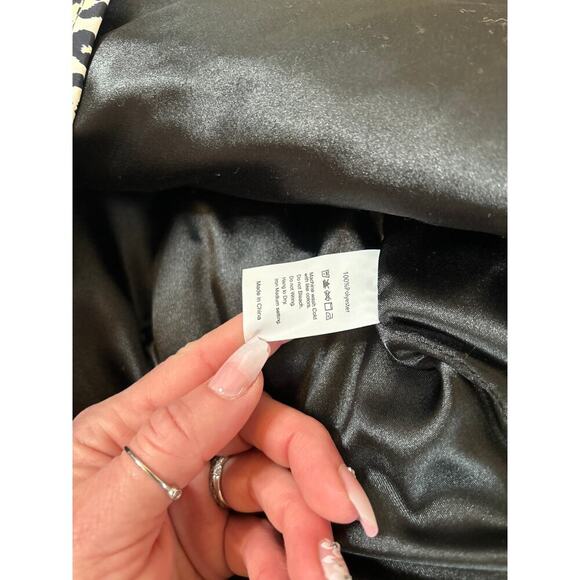 Michelle Mae Cheetah/Leopard Charlie Quilt Puffer Vest Full Zip Pockets SZ 4XL - Picture 6 of 8